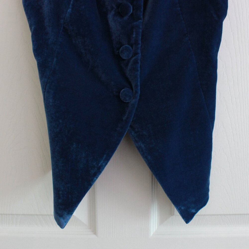 Julia Amory Julia Velvet Wide Leg Pants and Tess Vest Set in Azure Blue - Picture 4 of 16
